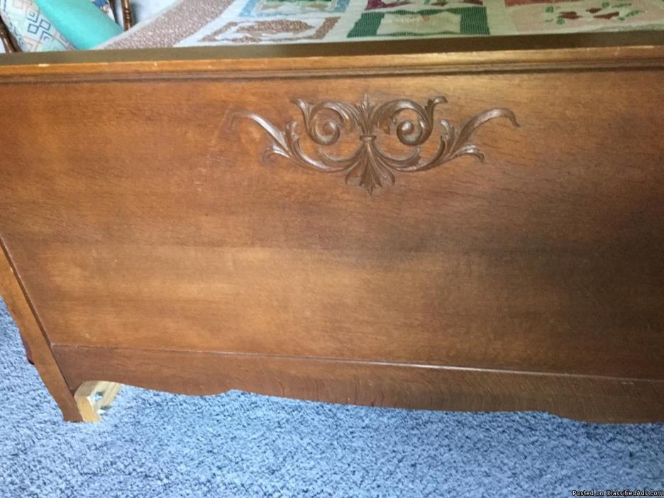 Antique headboard and footboard, 1