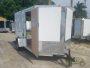6x12' White Enclosed Cargo Hauler W/V-nose and rear ramp also side door