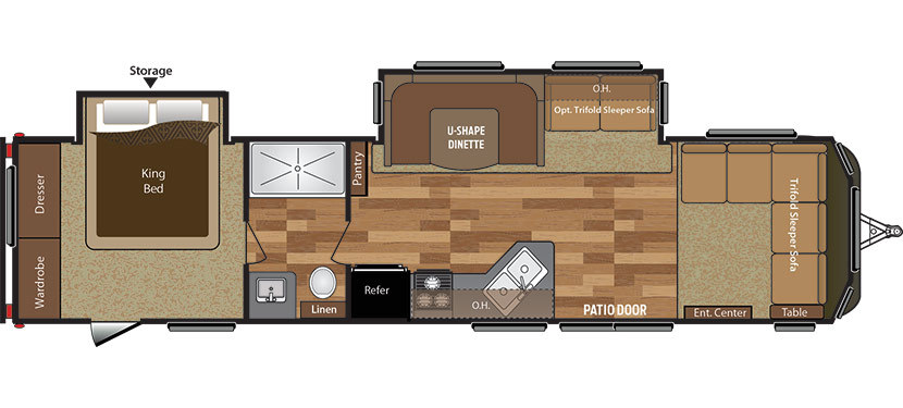 2017 Keystone Rv Company HIDEOUT 38FDDS