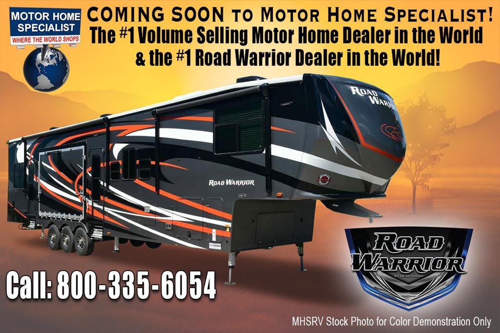 2017 Heartland Rv Road Warrior RW427 2 Patios, Dual Pane, King, 5 TV, 3 A