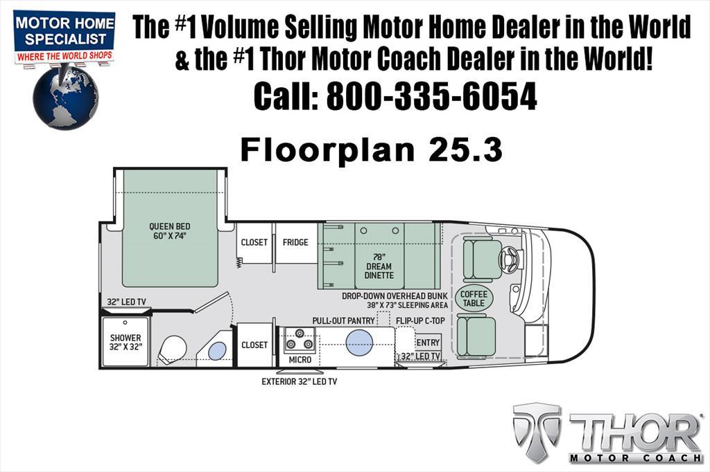 2018 Thor Motor Coach Vegas 25.3 RUV for Sale at MHSRV.com W/15K A/C & IFS