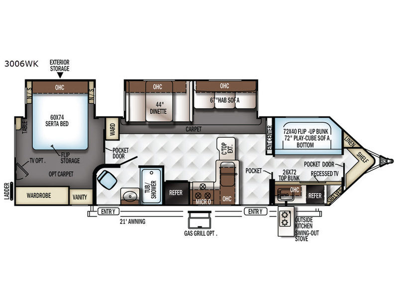 2018 Forest River Rv Rockwood Wind Jammer 3006WK