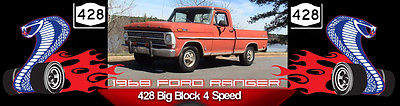 Ford : F-100 2DR 1968 ford f 100 ranger 428 4 speed the sleeper