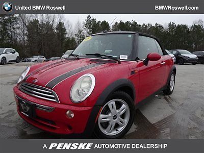 Mini : Cooper 2dr Convertible 2 dr convertible manual gasoline 1.6 l 4 cyl red