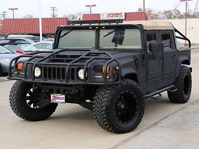 Hummer : H1 Base Sport Utility 4-Door H1 Open Top Full Line-X Paint Job Sound System 38 Inch Tires