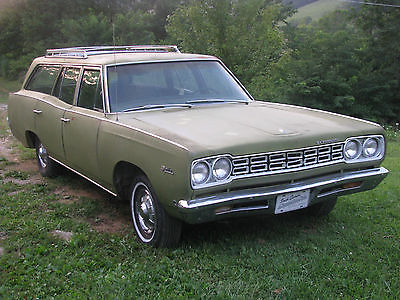 Plymouth : Satellite High Level 1968 plymouth satellite 383 station wagon car runs drives needs full restore