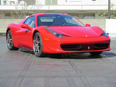 Ferrari : 458 in Red with only 9,178 miles! 2013 ferrari 458 spyder red with tan interior low miles