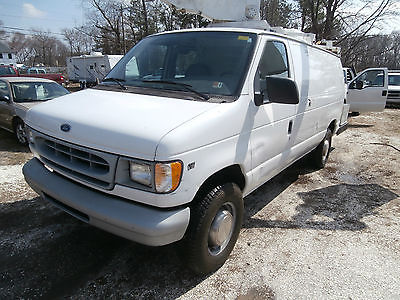 Ford : E-Series Van 1999 Ford E-350 XL Cargo 5.4L Boom Bucket Truck  1999 ford e 350 xl cargo 5.4 l boom bucket truck 36 ft generator ac low reserve