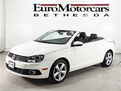 Volkswagen : Eos 2dr Convertible Lux SULEV Volkswagen Eos lux convertible candy white black leather luxury 13 used vw