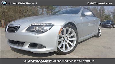 BMW : 6-Series 650i 650 i 6 series low miles 2 dr convertible automatic gasoline 4.8 l 8 cyl silver