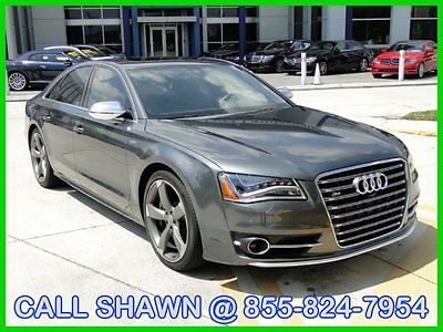 Audi : S8 MSRP WAS $122,000,SAVE BIG $$$,L@@K AT THIS S8!!! 2014 audi s 8 daytona grey bang and olufsen driver asst pack 21 in rims l k