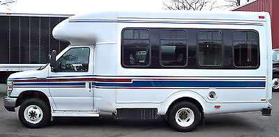 Ford : E-Series Van E350 SHUTTLE BUS WHEELCHAIR LIFT 2008 ford e 350 handicap passenger shuttle bus wheelchair lift van low miles