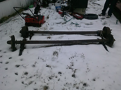 mobile home 3 trailer axles with springs brakes great for car trailer