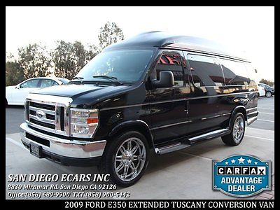 Ford : E-Series Van Conversion 2009 ford e 350 tuscany conversion extended van 9 passenger dvd captain chairs
