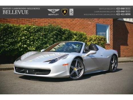 Ferrari : 458 Spider Forged wheels, shields, carbon trim and LED wheel, special-order paint, 1-owner