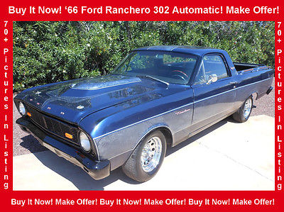 Ford : Ranchero Ranchero Falcon Body 1966 ford ranchero arizona rust free solid 302 v 8 straight great driver