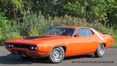 Plymouth : Road Runner 383 71 mopar coupe muscle car classic 383 automatic resto mod