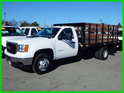 GMC : Other Work Truck Used 2013 GMC 3500 12' Stake Flatbed Truck 6.0L V8 Gas Automatic 2,200 Miles