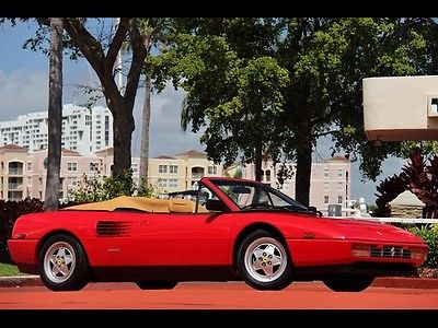 Ferrari : Mondial Cabriolet T RED ONLY 23K MILES 1991 CONVERTIBLE TAN LEATHER SERVICED