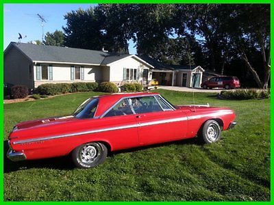 Plymouth : Other 426 MAX WEDGE-NICE CONDITION-ALL ORIGINAL LOW MILE 1964 426 max wedge nice condition all original low mile used coupe
