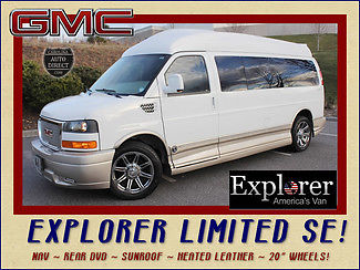 GMC : Savana 2500 Upfitter EXPLORER LIMITED SE CONVERSION NAVIGATION-BKUP CAM-REAR DVD-SUNROOF-HEATED LEATHER-CHEVY/CHEVROLET VAN-HIGH TOP