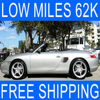 Porsche : Boxster ONE OWNER 62k FREE SHIPPING One Owner LOW MILES 62k CLEAN HISTORY Cabriolet 225 hp MANUAL Leather POWER TOP