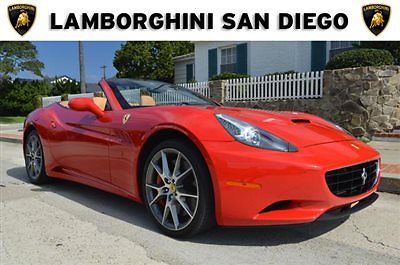 Ferrari : California 2dr Convertible 2011 ferrari california red over tan 12 k miles great carbon fiber options
