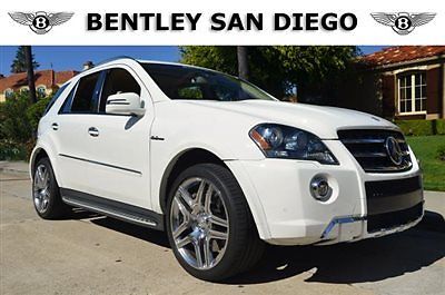 Mercedes-Benz : M-Class 4MATIC 4dr ML63 AMG 2011 mercedes benz ml 63 amg white over tan great options 35 k miles