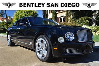 Bentley : Mulsanne 4dr Sedan 2011 bentley mulsanne black over porpoise 20 k miles great option list
