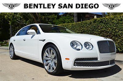 Bentley : Flying Spur 4dr Sdn 2014 bentley flying spur white over magnolia 5 k miles loaded with options