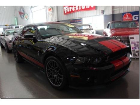 Ford : Mustang 2dr Cpe Shel 2013 shelby gt 500 coupe black red stripes loaded cobra 13 2014 14