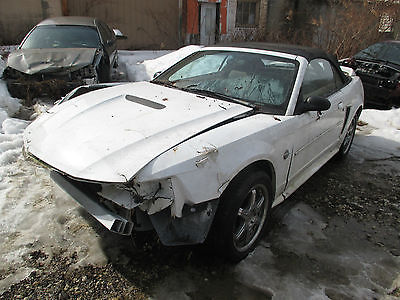 Ford : Mustang Base Convertible 2-Door 1999 ford mustang convertible v 6 anniversary model automatic wrecked clear title