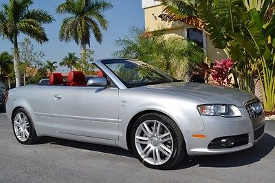 Audi : S4 Convertible 2007 audi s 4 convertible v 8 crimson red leather 44 k miles just serviced