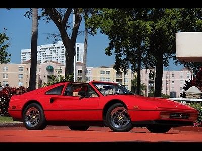 Ferrari : 328 GTS Targa ONLY 38K RED 1988 SERVICED TAN LEATHER TARGA EXCELLENT CONDITION