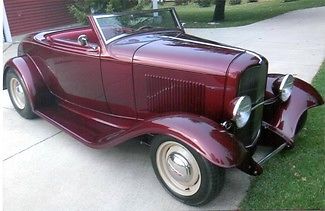 Ford : Other 2 Door Cabriolet 1932 ford model b 2 door cabriolet 75 miles 402 mopar 435 hp restored w receipts