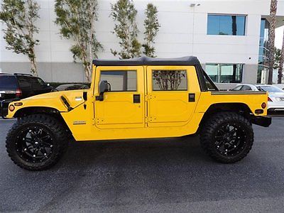 Hummer : H1 SOFT TOP,LEATHER,BRUSH GUARD,WINCH,CLEAN! Hummer : H1 Open Top 2001 only 41k miles Nearly $40k upgrades