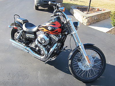 Harley-Davidson : Dyna 2010 harley davidson dyna wide glide flames fxdwg only 4 300 miles flawless