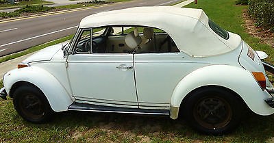Volkswagen : Beetle - Classic Convertible VW Super Beetle Convertible 1977 - Rare Champagne Edition - Barn Find!
