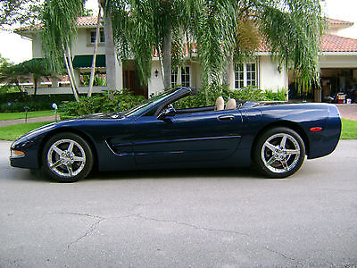 Chevrolet : Corvette Base convertible 2000 conv navy blue tan 6 spd rare 1 of 572 24000 mi immac cond