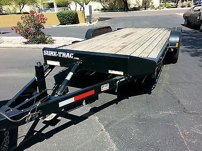 2009 Sure-Trac Hydraulic Tilt Bed Trailer 18 Foot Deck LIKE NEW! Excellent Shape