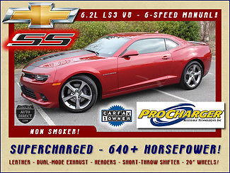 Chevrolet : Camaro SS/RS - SUPERCHARGED - 640+ HORSEPOWER! OVER $12K IN UPGRADES-1 OWNER-HEADERS-LEATHER-20