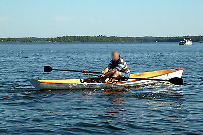 Annapolis Wherry rowboat rowing shell with sliding seat and oars