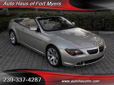 BMW : 6-Series 650i Convertible Ft Myers FL Finance & Ship Nationwide Navigation Sport Cold Weather Comfort Access Logic7