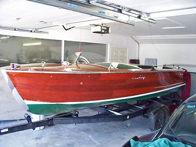 Approx. 1956 Century Resorter wooden runabout boat