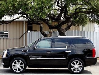 Cadillac : Escalade V8 AWD 3 rows roof rack navigation dvd back up camera remote start heated cruise roof