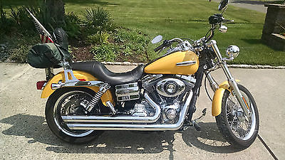 Harley-Davidson : Dyna 8100 miles 2007 harley davidson super glide custom pearl yellow