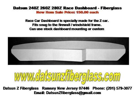 Datsun 240Z 260Z 280Z Race Car Dashboard