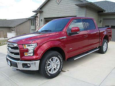Ford : F-150 Lariat Super Crew 2015 ford f 150 lariat 4 x 4 super crew 1194 miles clear title over 7 k off msrp