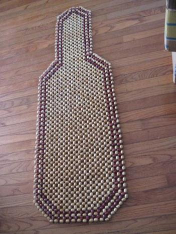 Wooden Beaded Seat Cushion Cover