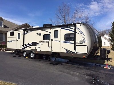 2013 Salem Hemisphere 312QBUD Double Slide Bunkhouse Travel Trailer O/S Kitchen